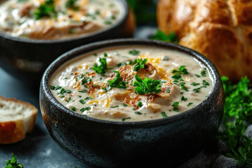 Warm up with this creamy parmesan Italian sausage soup recipe! Rich, hearty, and easy to make – the ultimate comfort food.